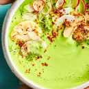 Blumenkohl-Kokos-Suppe mit Spinat